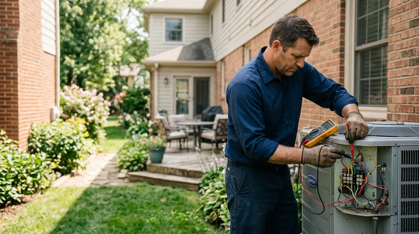 HVAC technician working near Paynesville, WV